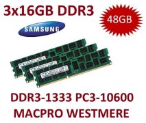 3x 16GB = 48GB KIT DDR3 RAM 1333 Mhz PC3-10600R ECC REG DIMM