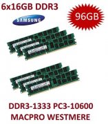 6x 16GB = 96GB KIT DDR3 RAM 1333 Mhz PC3-10600R ECC REG DIMM