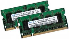 2x 1GB = 2GB KIT DDR2 667 Mhz PC2-5300 SO-DIMM