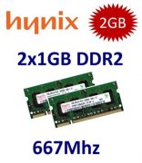 2x 1GB = 2GB KIT DDR2 667 Mhz PC2-5300 SO-DIMM