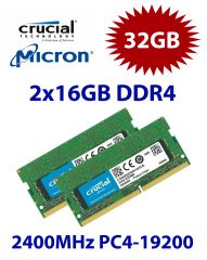 2x 16GB = 32GB KIT DDR4 RAM PC4-19200 2400MHz SO-DIMM