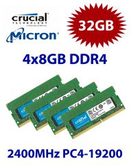 4x 8GB = 32GB KIT DDR4 RAM PC4-19200 2400MHz SO-DIMM