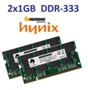 2x 1GB = 2GB DDR RAM 333 Mhz PC-2700 SO-DIMM