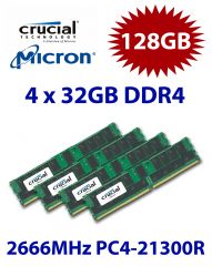 4x 32GB = 128GB KIT DDR4 RAM 2666 Mhz PC4-21300 DIMM ECC REG