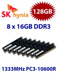 8x 16GB = 128GB KIT DDR3 RAM 1333 Mhz PC3-10600R ECC REG DIMM