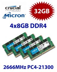 4x 8GB = 32GB KIT DDR4 RAM PC4-21300 2666MHz SO-DIMM
