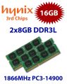 2x 8GB = 16GB KIT DDR3L RAM 1866 Mhz PC3-14900 SO-DIMM