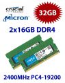 2x 16GB = 32GB KIT DDR4 RAM PC4-19200 2400MHz SO-DIMM