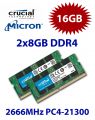 2x 8GB = 16GB KIT DDR4 RAM PC4-21300 2666MHz SO-DIMM